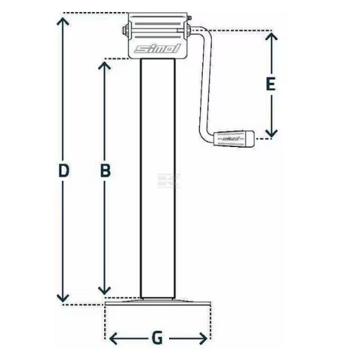 Stopa podporowa z pokrętłem bocznym 80x605 mm Kramp Simol